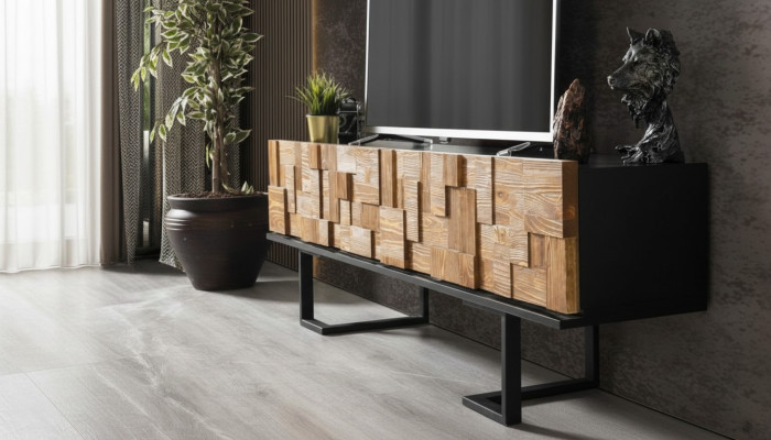 Moderne houten commode dressoir tv-standaard kast meubels 180cm