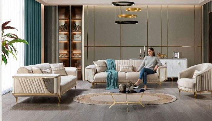 Bankstel Set 3+3+1 Zitplaatsen Moderne Bankstel Woonkamer Luxe Set Nieuw