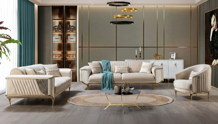 Bankstel Set 3+3+1 Zitplaatsen Moderne Bankstel Woonkamer Luxe Set Nieuw