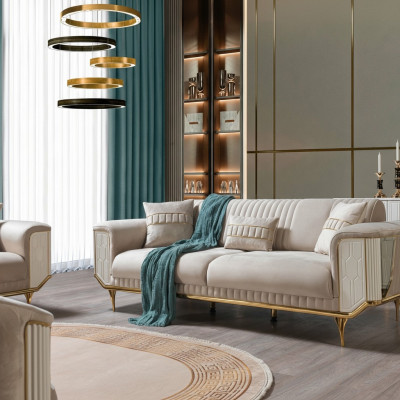 Luxe 3-zits bank woonkamer blauw banken ontwerp modern meubilair