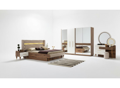 Slaapkamer set 5-delige design luxe bed Chesterfield complete set