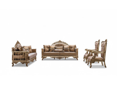 Sofa set bankstel klassieke set zitkussen salontafel 5-delig.