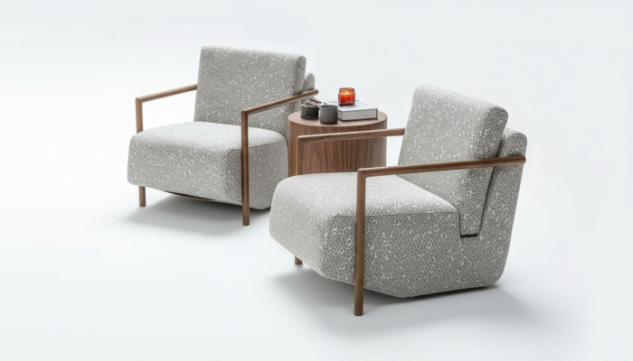 Fauteuil woonkamer meubels design modern gestoffeerd 1-zits relax grijs club.