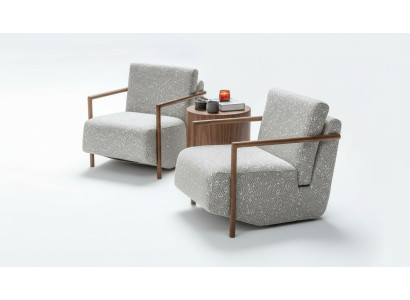Fauteuil woonkamer meubels design modern gestoffeerd 1-zits relax grijs club.