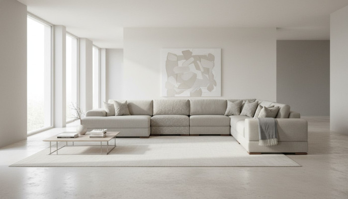 Eckbank U-vorm Woonkamer Bankstel Bank Ontwerp Moderne Meubels 150x425x320