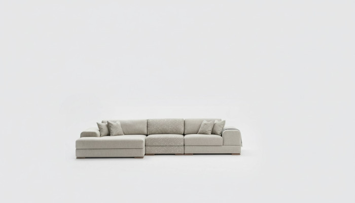 Hoekbank L-vormige woongebied luxe grijs bank bank modern meubilair