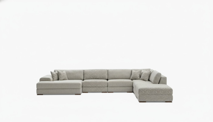 Hoekbank woonlandschap stof Big Sofa bank U-vorm gestoffeerde bank 150x425x290