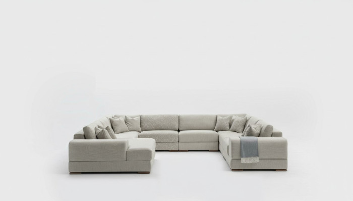 Bank Bank Ontwerp Luxe Woonkamer Hoekbank Meubels U-vorm Woonlandschap