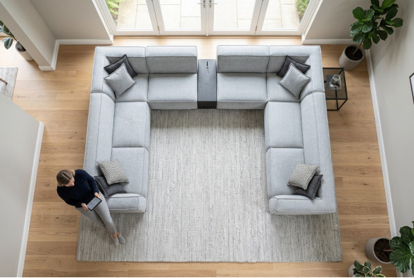 Hoekbank U-vorm Meubels Woonkamer Luxe Modern Grote Bank Bankstel