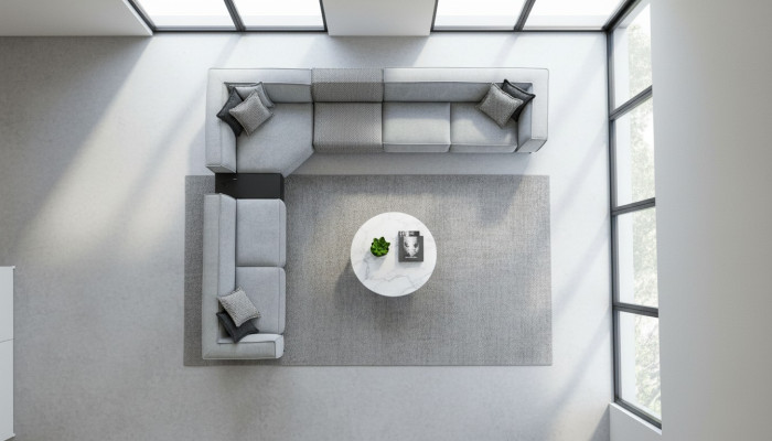 Hoekbank Stof Modern Design Gestoffeerde Bank 430x375cm Bank L-vorm Bankstellen