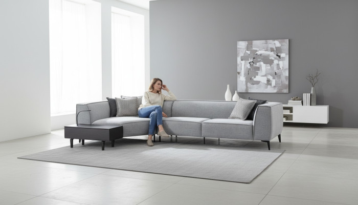 Eckbank L-vormige gevoerde bank woonkamer stijl meubels banken bank 340x165