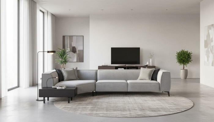 Eckbank L-vormige gevoerde bank woonkamer stijl meubels banken bank 340x165