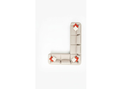 Hoekbank Bank L-vorm Design Modern Luxe Woonkamer Beige Bank
