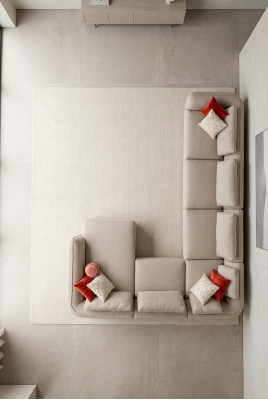 Hoekbank U-vorm Gestoffeerde Moderne Luxe Woonkamer Hoekbank Woonlandschap