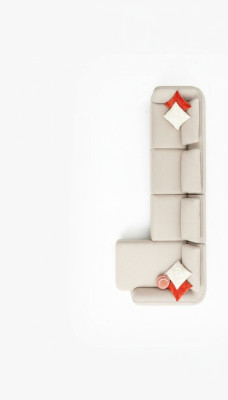Hoekbank Woonkamer Bank Gestoffeerde Bank Modern Design L-Vorm 420x170cm