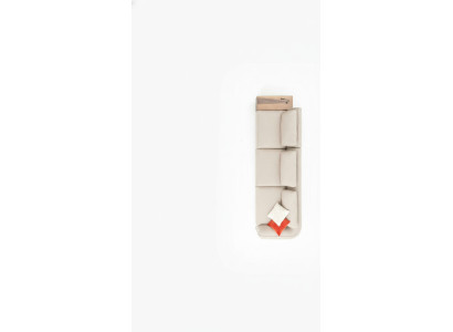 Comfortabele 5-zits bank in eenvoudig beige en modern design