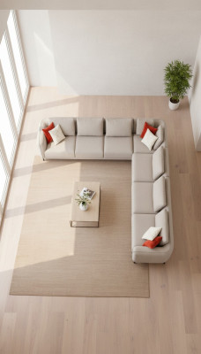 Hoekbank L-vorm Woonkamer Luxe Bank Bank Bekleding 402x402 Stoffenbank