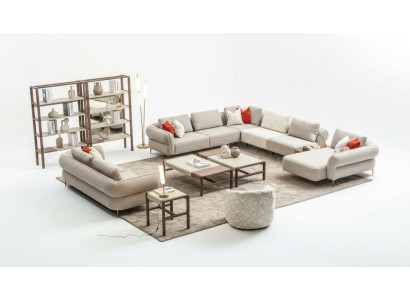 Sofaset 2+1 zits U-vormige bankstel woonkamerset luxe bankstellen.