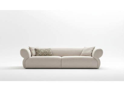 Moderne bank 3-zits Beige Driezitsbank groot 250 cm Banken Bank Luxe meubels Nieuw