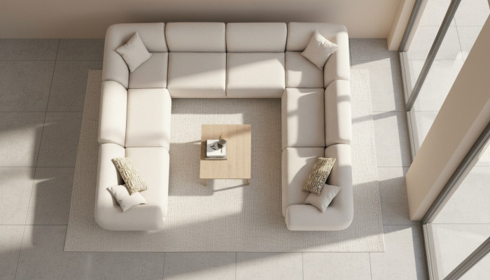 Hoekbank U-vorm Woonkamer Luxe Stijl Modern Design Bank Bankstel Woongebied