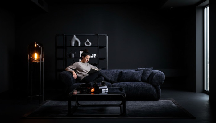 Sofa 3-zitsbank Bank Grote banken xxl 250cm Design Modern Zithoek Textiel Gestoffeerde bank
