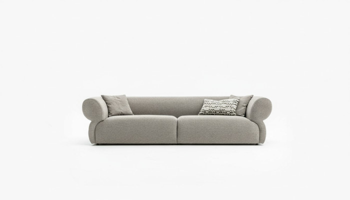 Bankstel 3-zits Beige Bankstel Luxe Woonkamer Modern Design Stoffering Nieuw