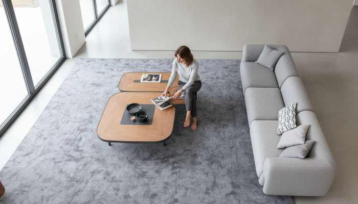 Modern grijs vijfzitsbank woonkamer meubels gestoffeerde bank stijl meubels
