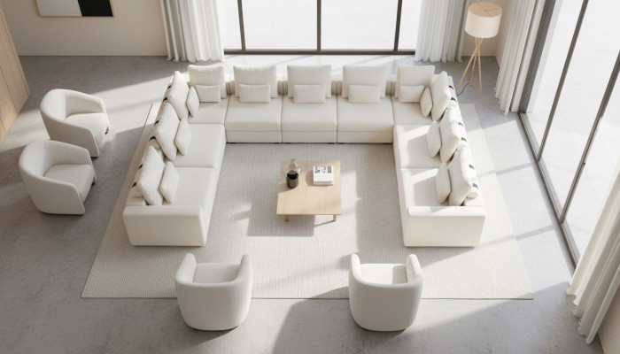 Ontwerp L-vormige hoekbank Modern Sofa gestoffeerde bank Woonkamer Moderne.