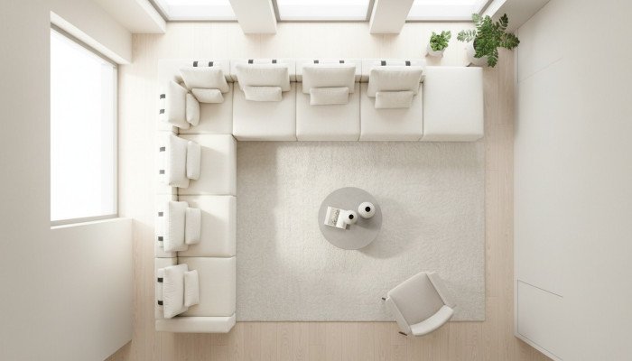 Hoekbank Bank L-vorm Bankstel Woonkamer Design Modern Textiel Meubels