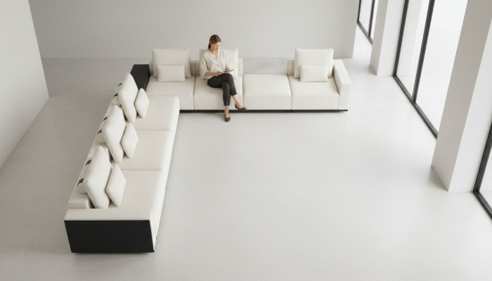 Hoekbank L-vorm Woonlandschap Bekleding Textiel Bank Bankstel Luxe Meubels