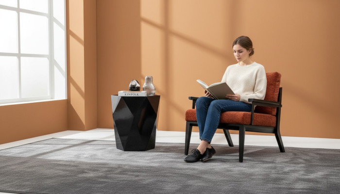 Fauteuil 1-zits Stof Woonkamer Luxe Bekleding Nieuw Modern Ontwerp