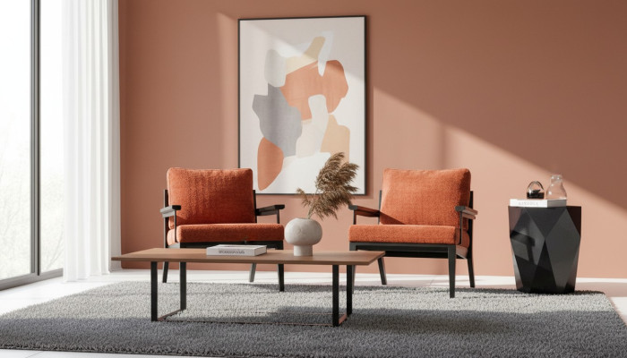 Fauteuil 1-zits Stof Woonkamer Luxe Bekleding Nieuw Modern Ontwerp