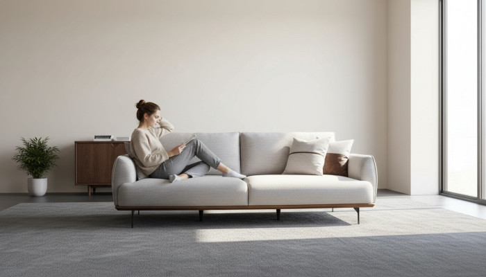 Luxe design driezitsbank textielmeubel woonkamer gestoffeerde bankstellen nieuw