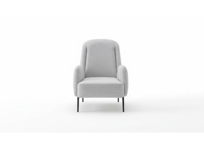 Ontwerper Grijze Fauteuil Luxe 1-Zits Beklede Fauteuil Textiel Beklede Fauteuil