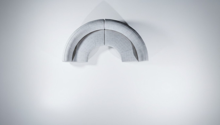 Half rond gestoffeerde U-vormige bank woonkamer inrichting Modern Bank