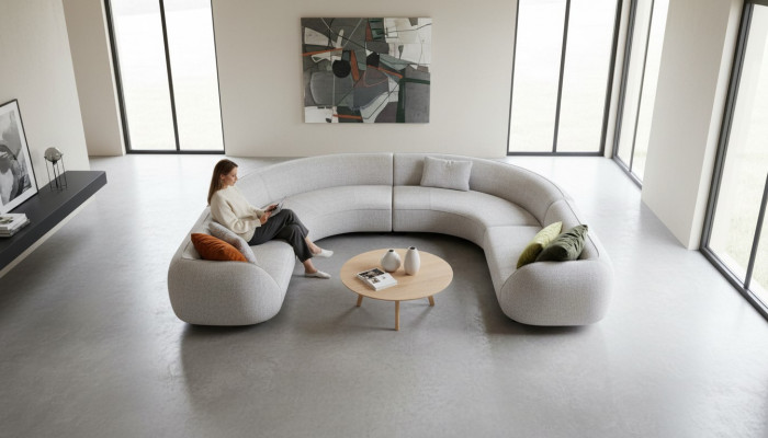 Luxe hoekbank U-vorm Bank Woonkamer Gestoffeerde bank Modern Design Meubels