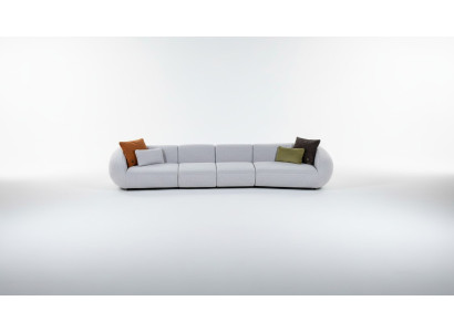 Woonkamerbank in zeszitter gestoffeerd luxe designbank stof