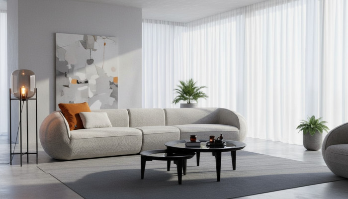 Grote vijfzits woonkamer meubels textiel bankstellen luxe moderne meubels