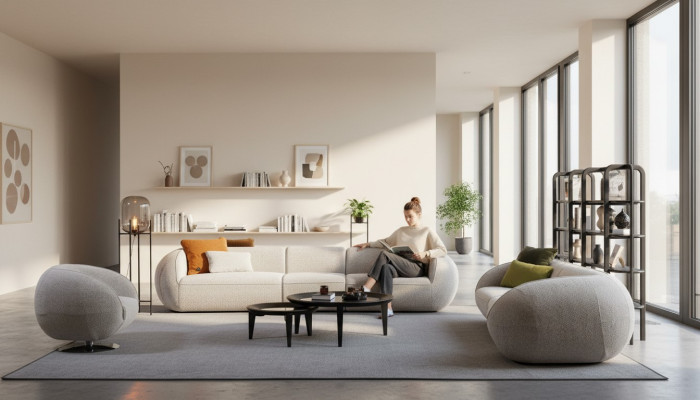 Luxe loungeset bankstel set vijfzits driepersoons fauteuil set modern