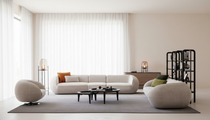 Luxe loungeset bankstel set vijfzits driepersoons fauteuil set modern