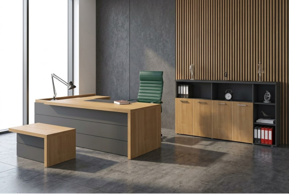 Werkkamer set bureau kasten salontafel kantoorinrichting