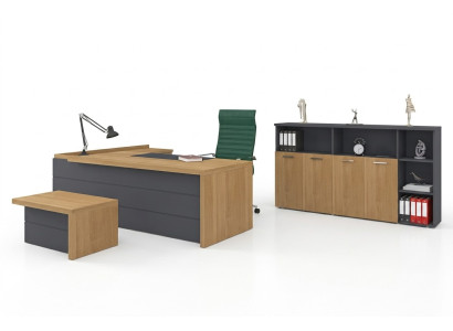 Werkkamer set bureau kasten salontafel kantoorinrichting