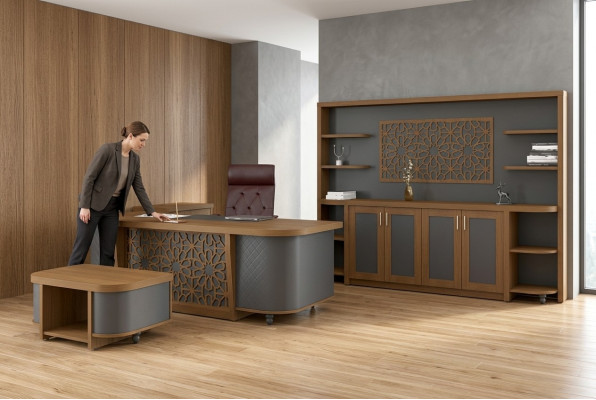 Ontwerper kantoorinrichting thuiskantoor meubels luxe set bureau 4-delig