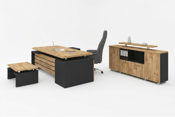 Designer kantoormeubilair Luxe thuiskantoor set Modern designer 3-delig.