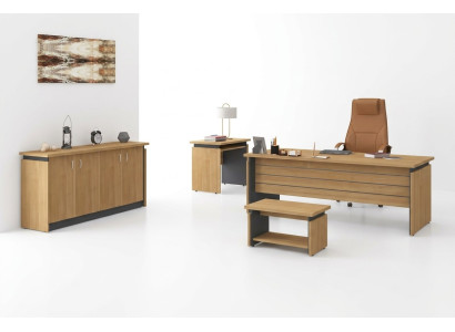 Werkkamer Houten meubels Complete set Bureau Kantoor meubels 4-delig