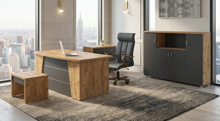 Modern compleet set kantoormeubelen luxe 4-delige set