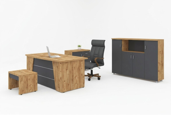 Modern compleet set kantoormeubelen luxe 4-delige set