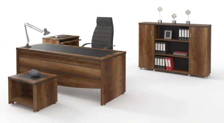 Luxe kantoormeubelen bureau werktafel thuiskantoor set 4-delig