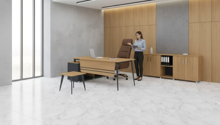 Werkkamerset Nieuwe salontafel Modern design Hoekbureau 3 delig