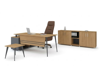 Werkkamerset Nieuwe salontafel Modern design Hoekbureau 3 delig